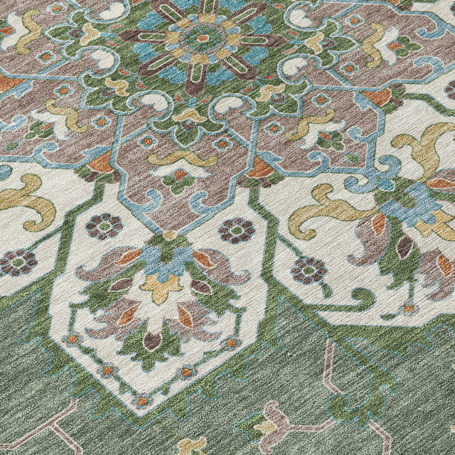 Addison Chantille ACN2194 Global Machine Made Traditional Green Rug