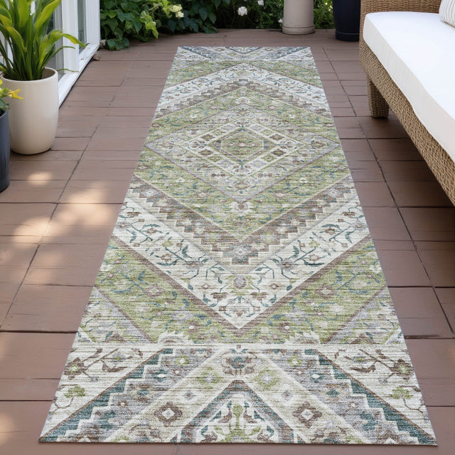 Addison Chantille ACN2195 Geometric Machine Made Transitional Aloe Rug