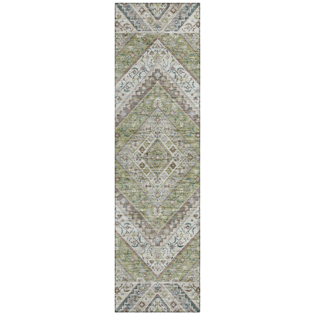 Addison Chantille ACN2195 Geometric Machine Made Transitional Aloe Rug