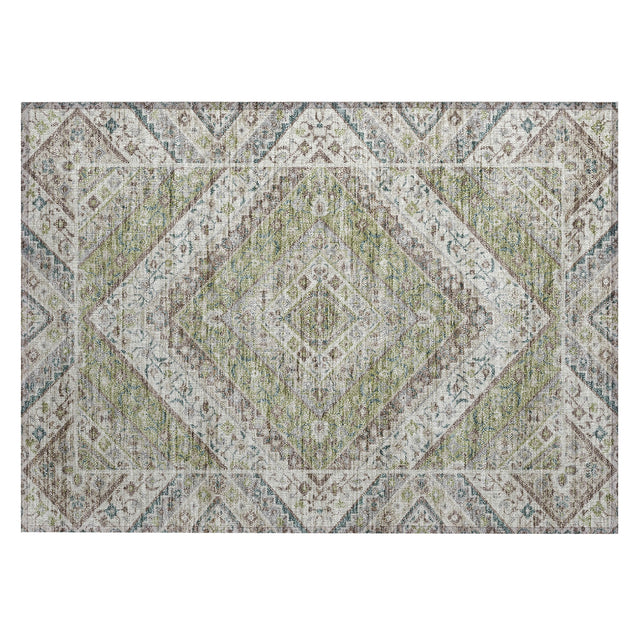 Addison Chantille ACN2195 Geometric Machine Made Transitional Aloe Rug