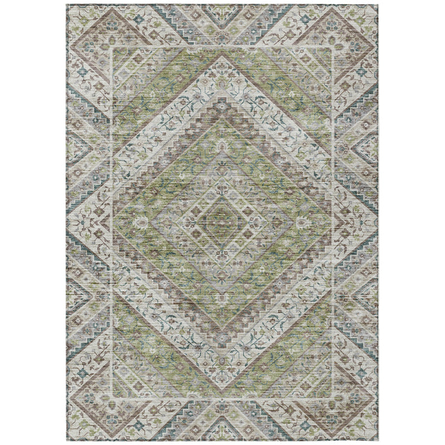 Addison Chantille ACN2195 Geometric Machine Made Transitional Aloe Rug