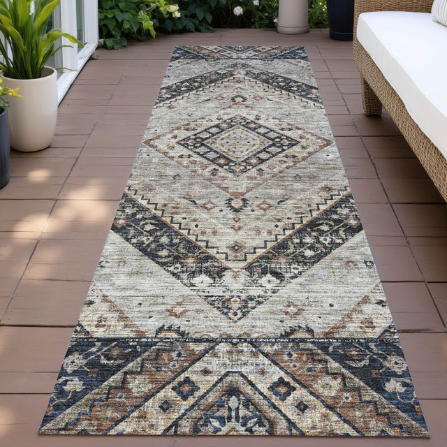 Addison Chantille ACN2195 Geometric Machine Made Transitional Black Rug