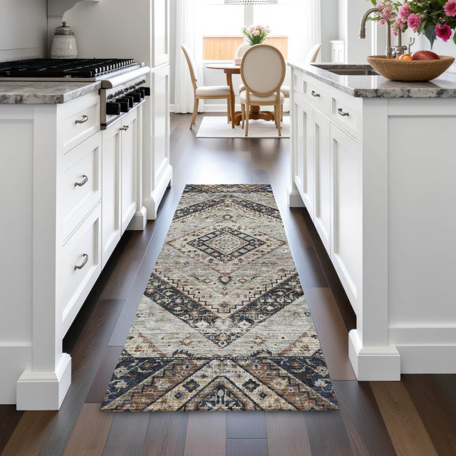 Addison Chantille ACN2195 Geometric Machine Made Transitional Black Rug