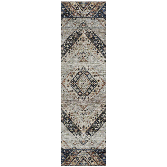 Addison Chantille ACN2195 Geometric Machine Made Transitional Black Rug