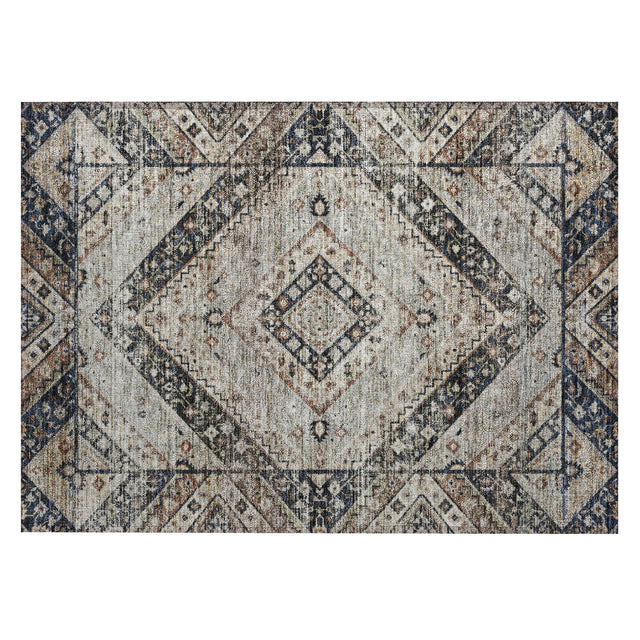 Addison Chantille ACN2195 Geometric Machine Made Transitional Black Rug