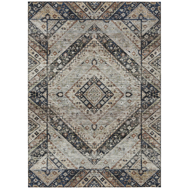 Addison Chantille ACN2195 Geometric Machine Made Transitional Black Rug