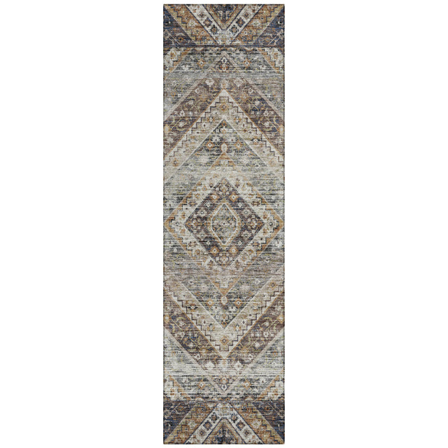 Addison Chantille ACN2195 Geometric Machine Made Transitional Brown Rug