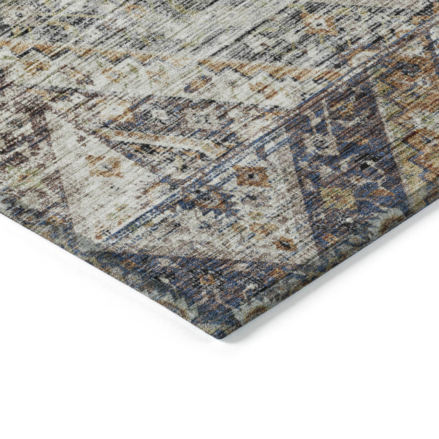 Addison Chantille ACN2195 Geometric Machine Made Transitional Brown Rug