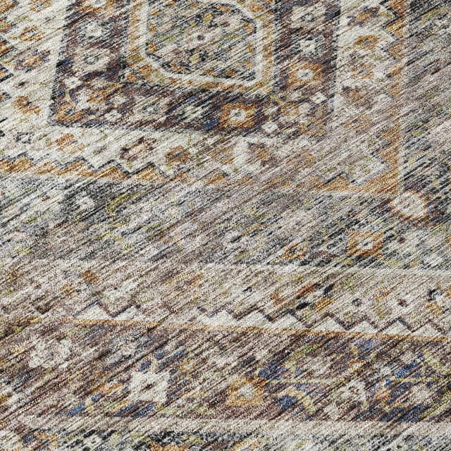 Addison Chantille ACN2195 Geometric Machine Made Transitional Brown Rug