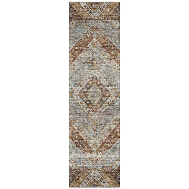Addison Chantille ACN2195 Geometric Machine Made Transitional Paprika Rug