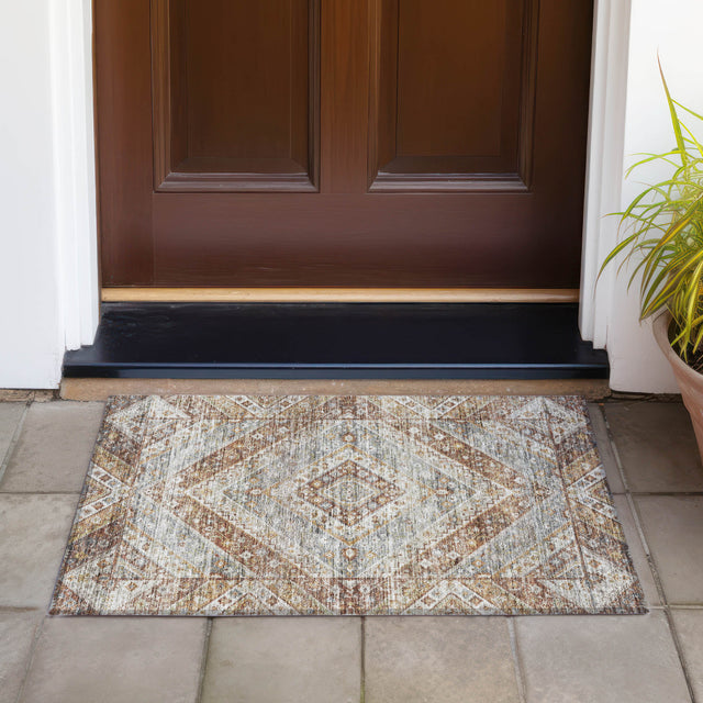 Addison Chantille ACN2195 Geometric Machine Made Transitional Paprika Rug