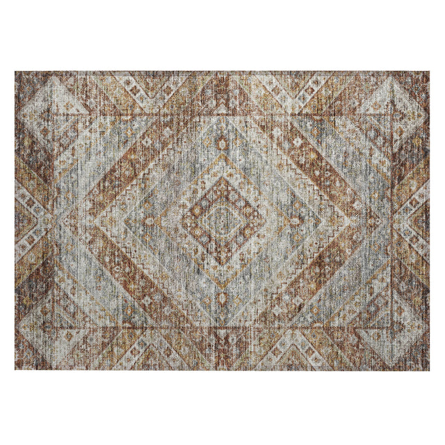 Addison Chantille ACN2195 Geometric Machine Made Transitional Paprika Rug
