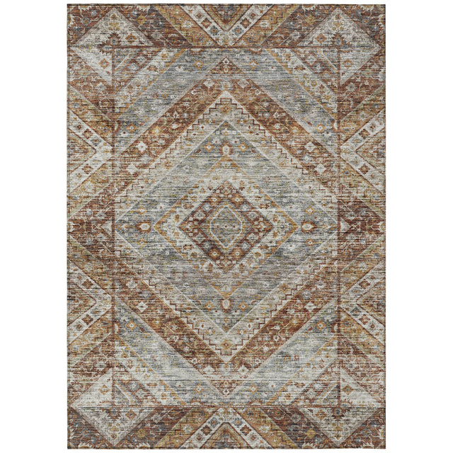 Addison Chantille ACN2195 Geometric Machine Made Transitional Paprika Rug