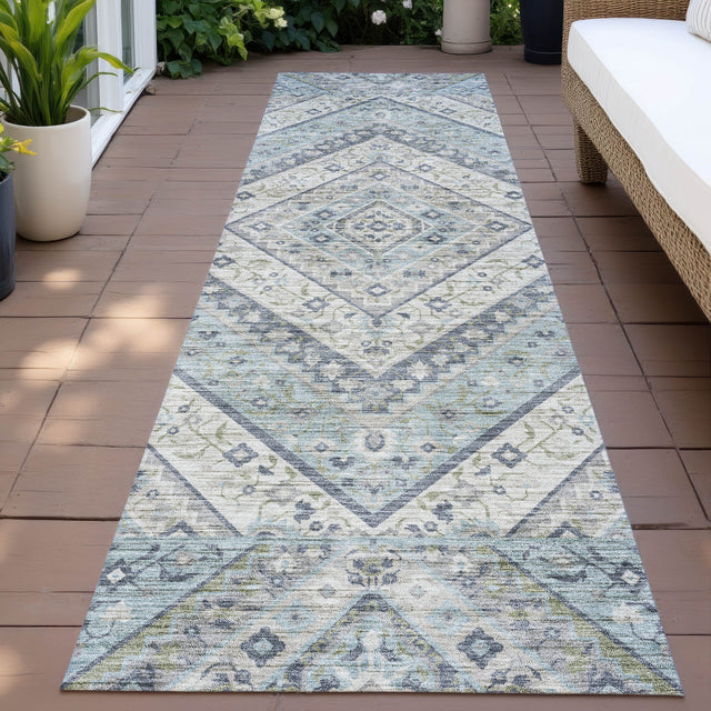 Addison Chantille ACN2195 Geometric Machine Made Transitional Sky Rug