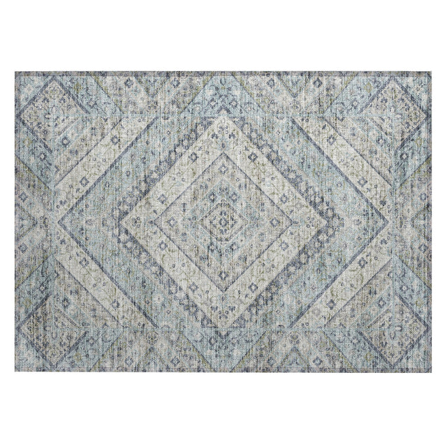 Addison Chantille ACN2195 Geometric Machine Made Transitional Sky Rug