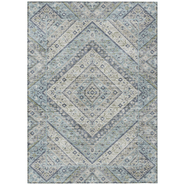 Addison Chantille ACN2195 Geometric Machine Made Transitional Sky Rug