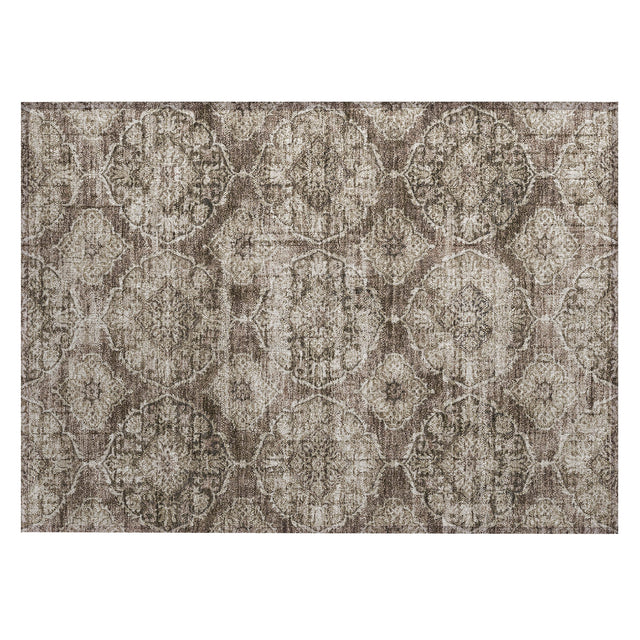 Addison Chantille ACN2196 Panel Machine Made Transitional Chocolate Rug