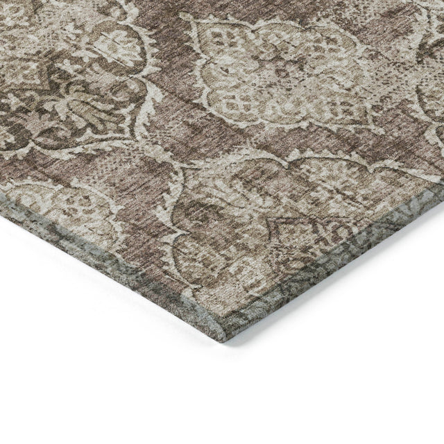 Addison Chantille ACN2196 Panel Machine Made Transitional Chocolate Rug