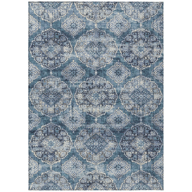 Addison Chantille ACN2196 Panel Machine Made Transitional Denim Rug