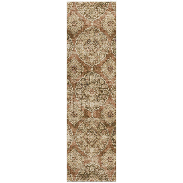 Addison Chantille ACN2196 Panel Machine Made Transitional Paprika Rug