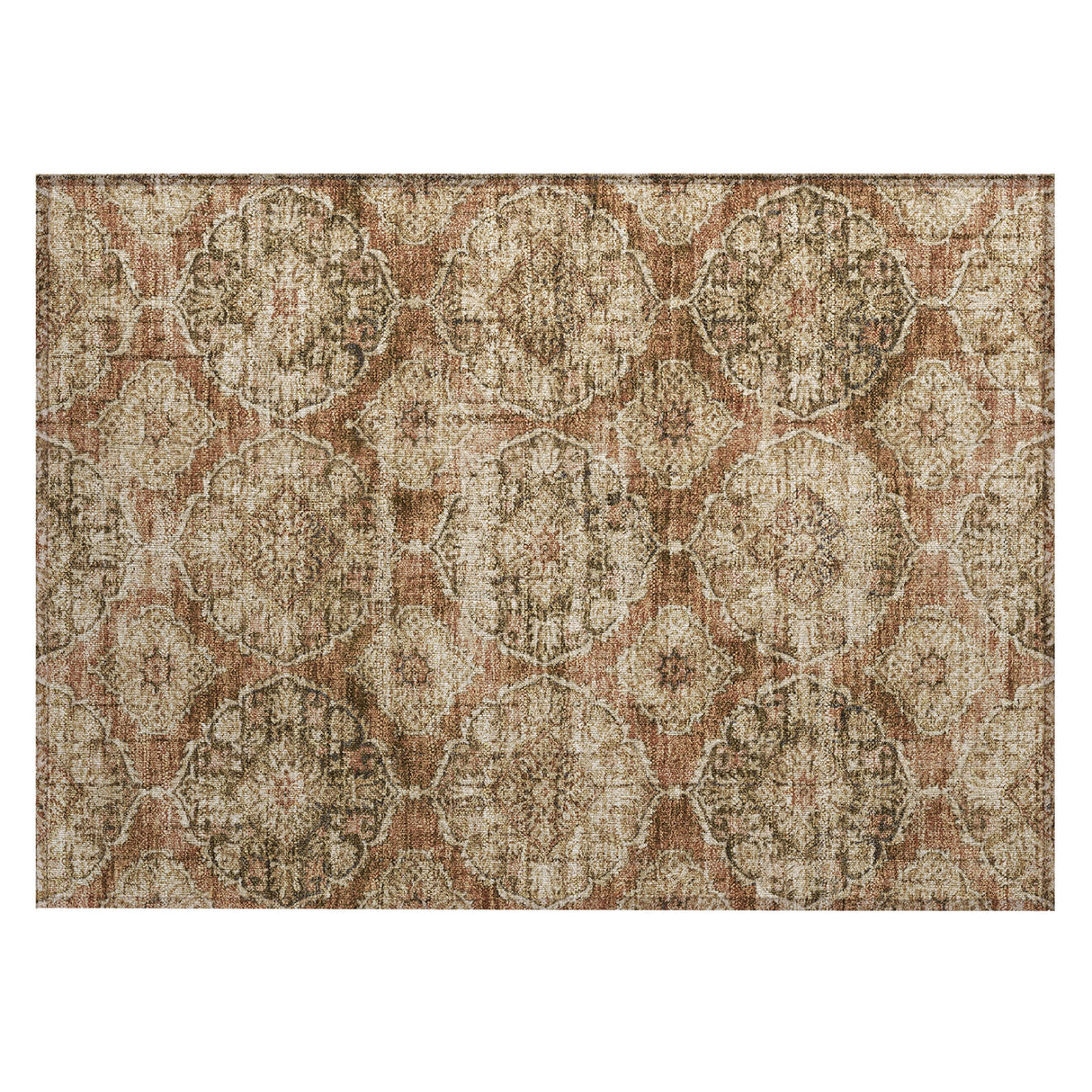 Addison Chantille ACN2196 Panel Machine Made Transitional Paprika Rug