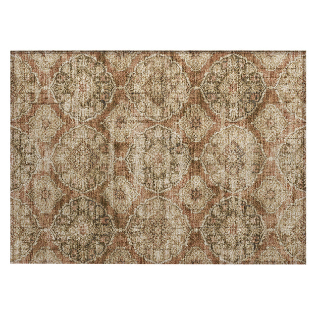 Addison Chantille ACN2196 Panel Machine Made Transitional Paprika Rug