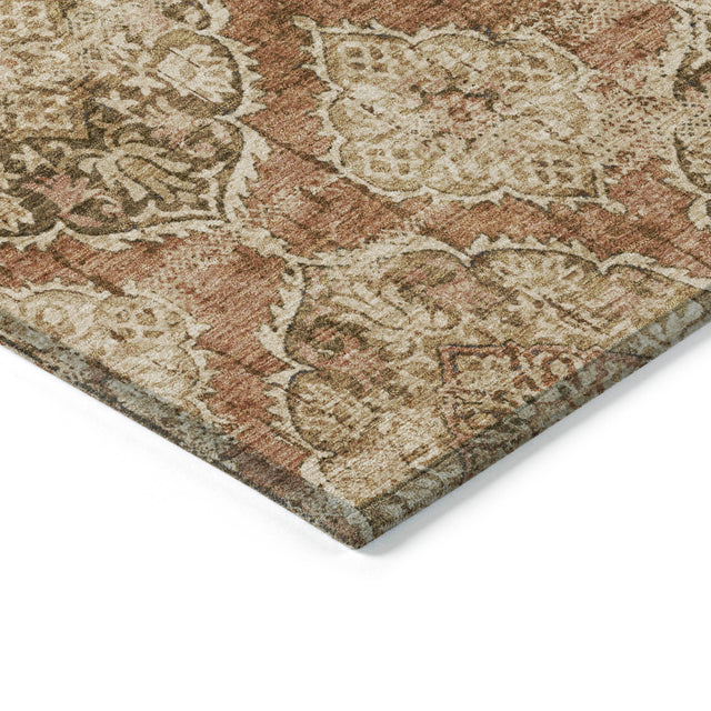 Addison Chantille ACN2196 Panel Machine Made Transitional Paprika Rug