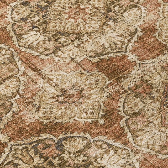 Addison Chantille ACN2196 Panel Machine Made Transitional Paprika Rug