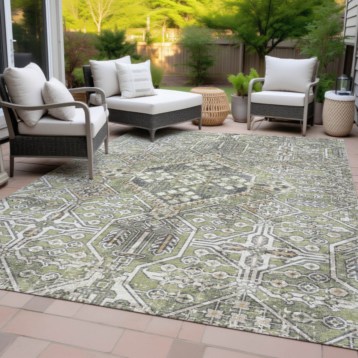 Addison Chantille ACN2197 Global Machine Made Traditional Aloe Rug