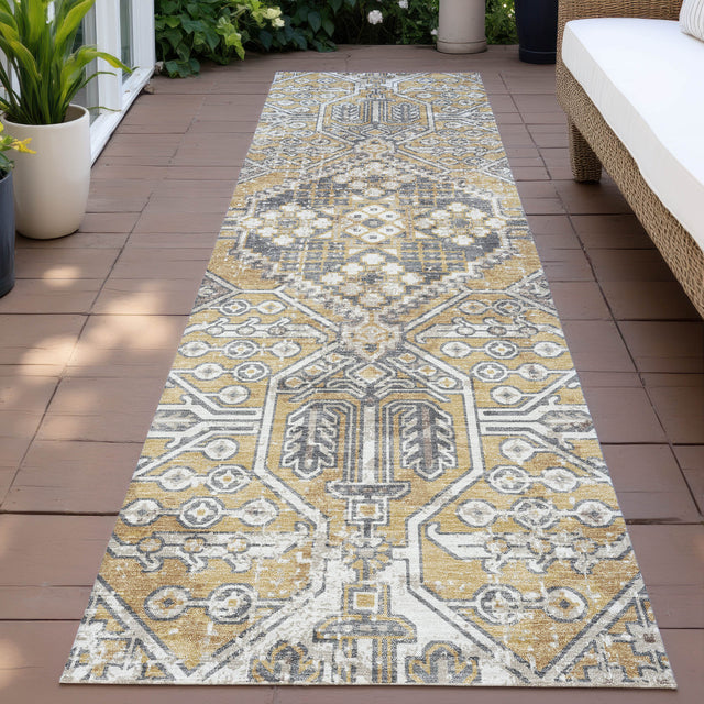 Addison Chantille ACN2197 Global Machine Made Traditional Gold Rug
