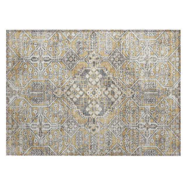 Addison Chantille ACN2197 Global Machine Made Traditional Gold Rug