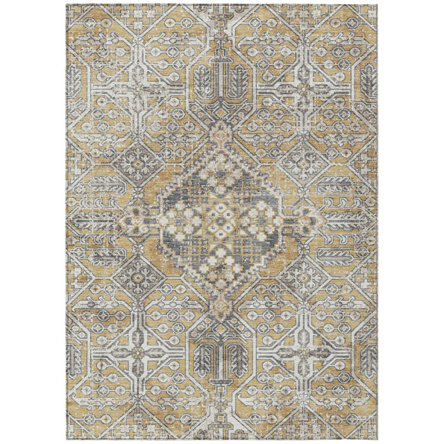 Addison Chantille ACN2197 Global Machine Made Traditional Gold Rug
