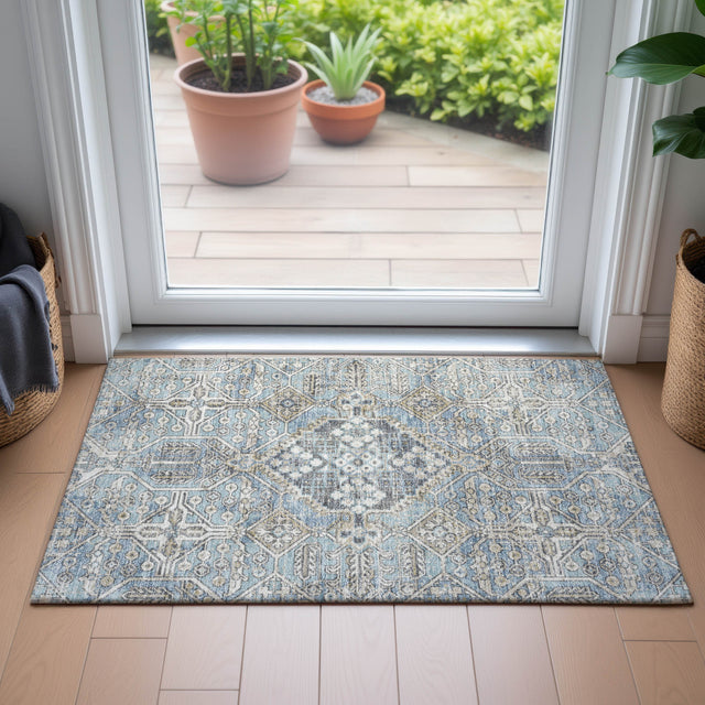 Addison Chantille ACN2197 Global Machine Made Traditional Sky Rug