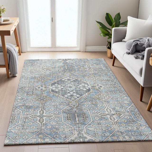 Addison Chantille ACN2197 Global Machine Made Traditional Sky Rug
