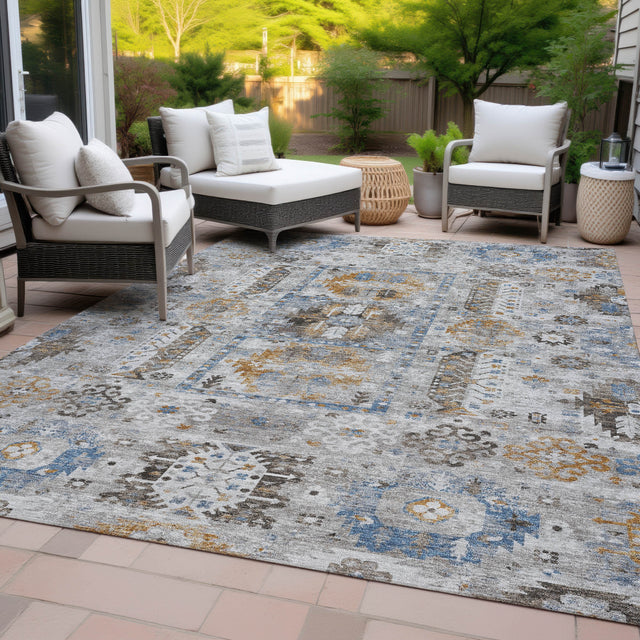 Addison Chantille ACN2198 Bohemian Machine Made Transitional Gray Rug