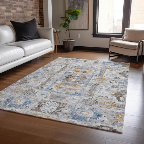 Addison Chantille ACN2198 Bohemian Machine Made Transitional Gray Rug