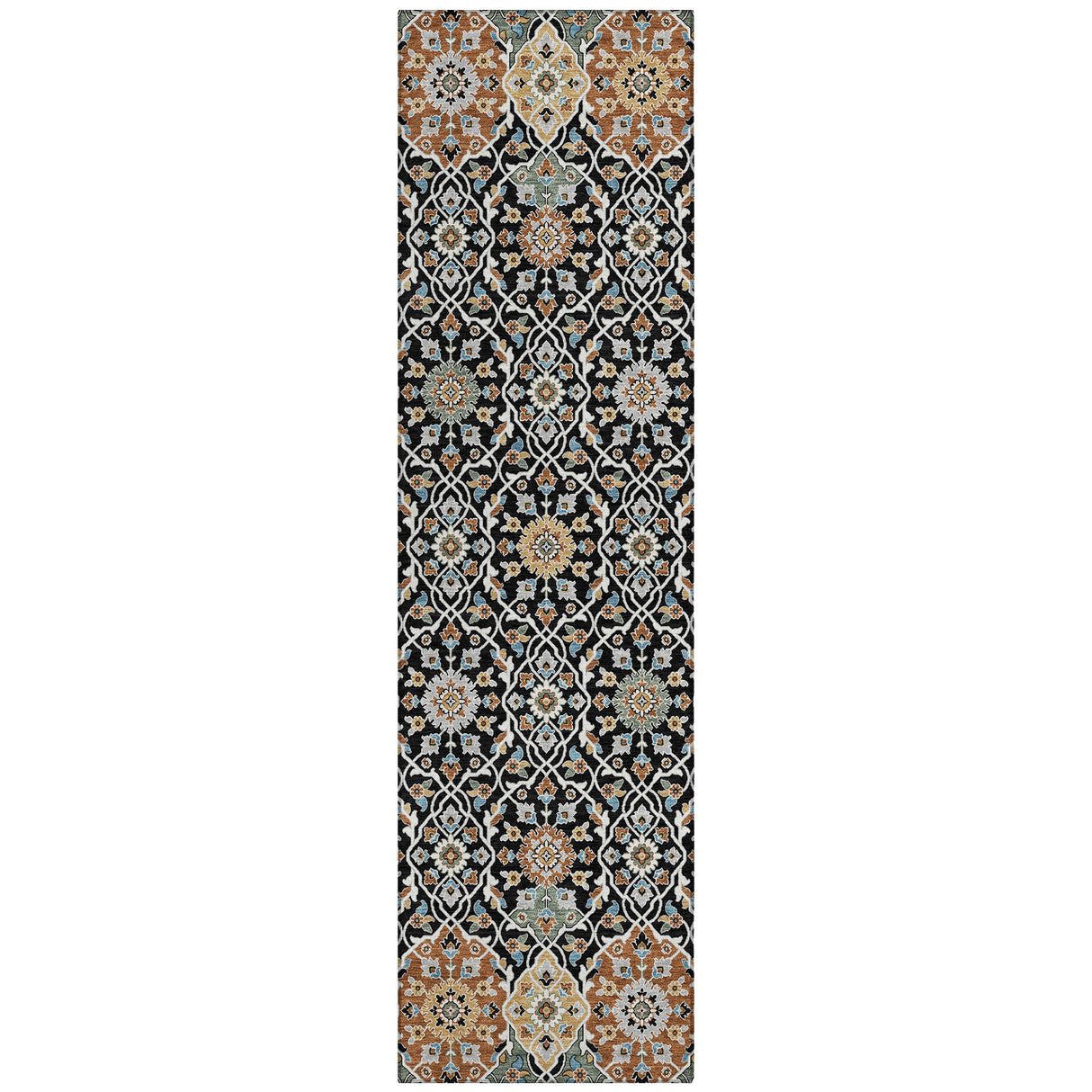 Addison Chantille ACN2199 Panel Machine Made Transitional Black Rug