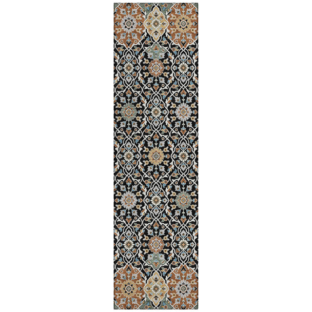 Addison Chantille ACN2199 Panel Machine Made Transitional Black Rug