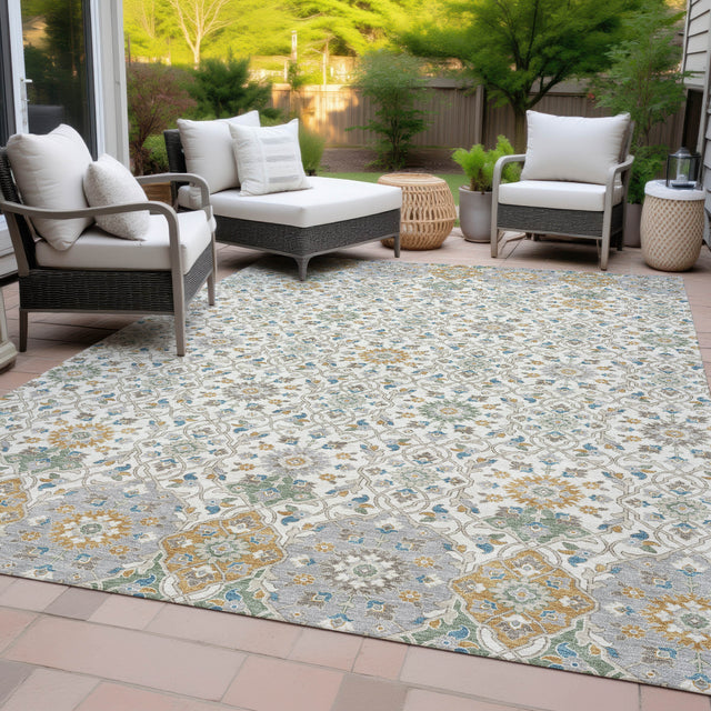 Addison Chantille ACN2199 Panel Machine Made Transitional Ivory Rug