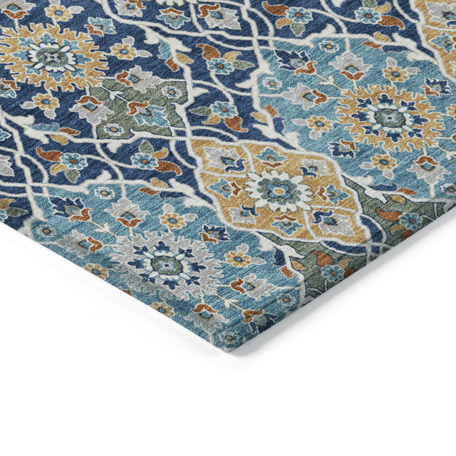 Addison Chantille ACN2199 Panel Machine Made Transitional Navy Rug