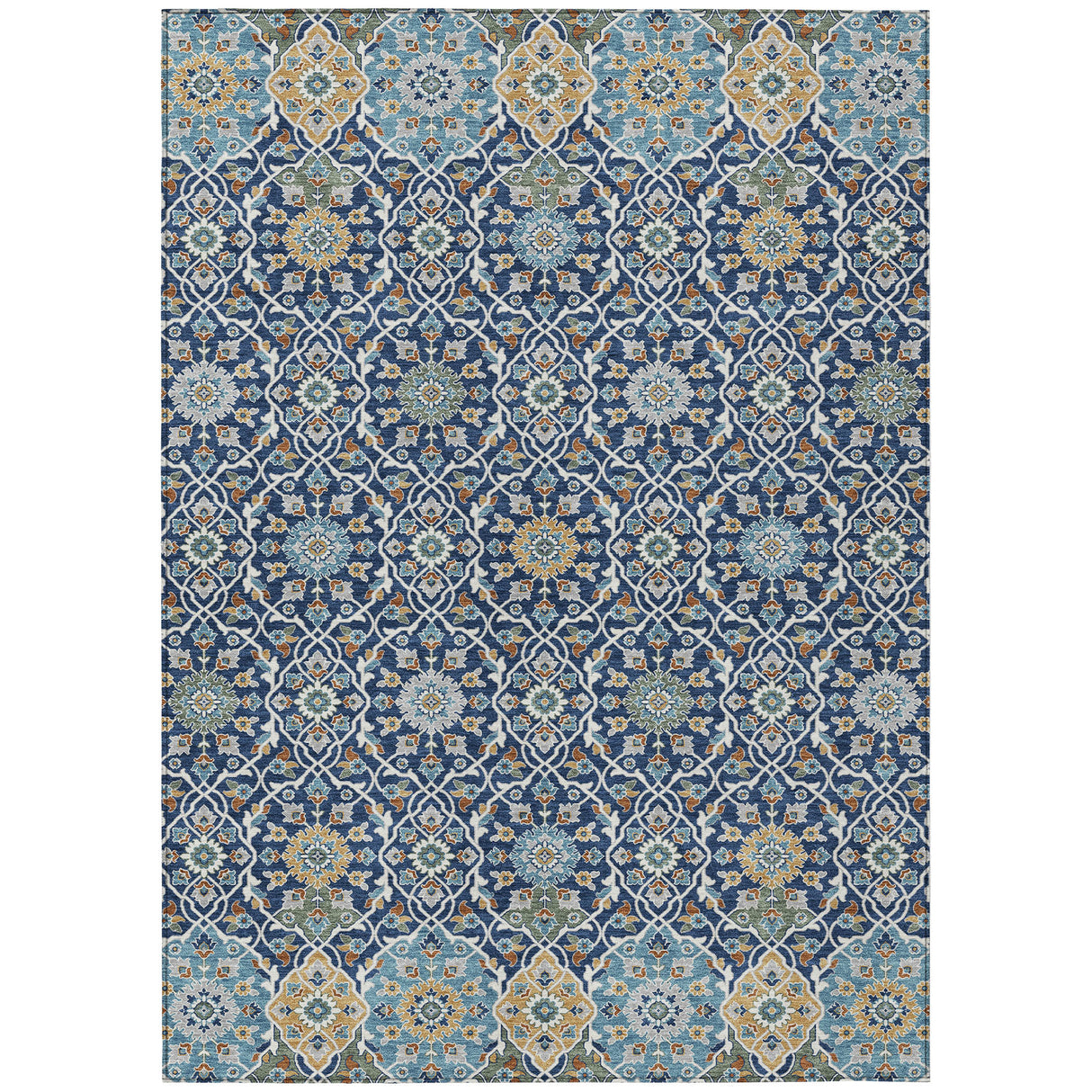 Addison Chantille ACN2199 Panel Machine Made Transitional Navy Rug