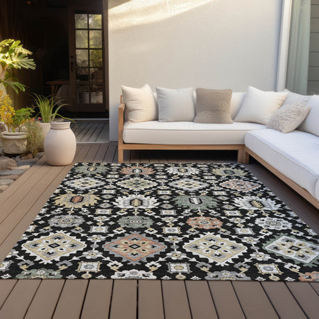 Addison Chantille ACN2200 Bohemian Machine Made Transitional Black Rug