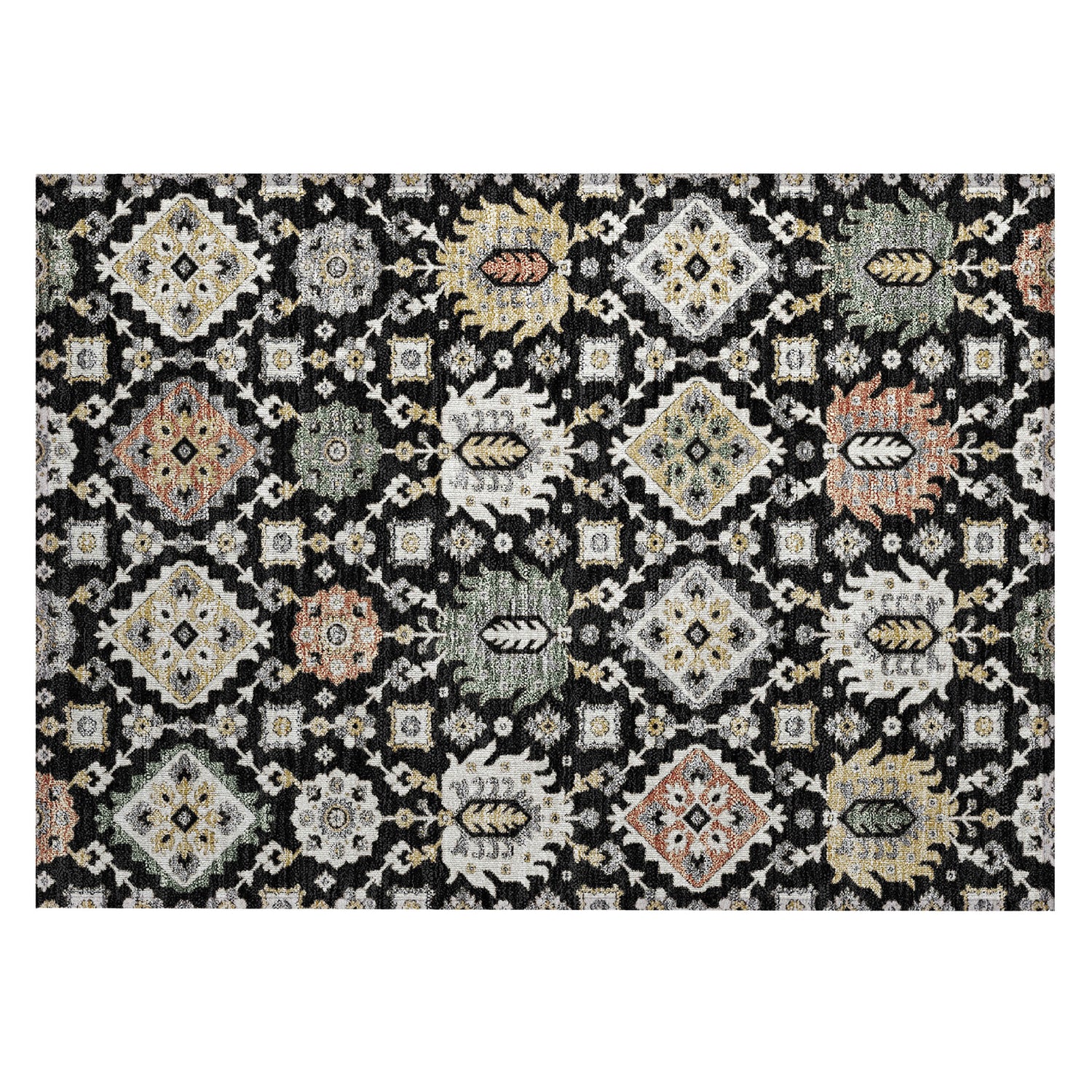 Addison Chantille ACN2200 Bohemian Machine Made Transitional Black Rug