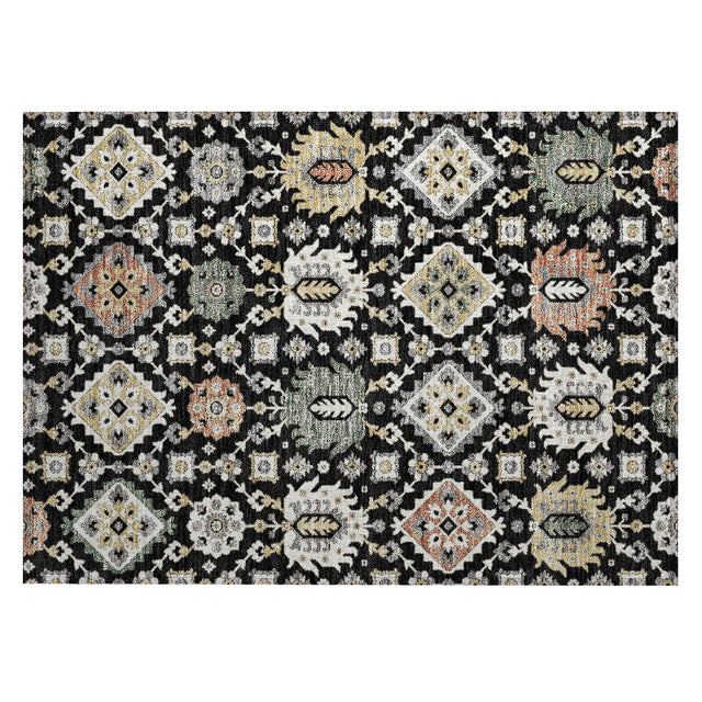 Addison Chantille ACN2200 Bohemian Machine Made Transitional Black Rug