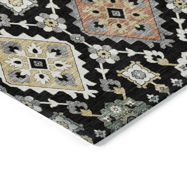 Addison Chantille ACN2200 Bohemian Machine Made Transitional Black Rug