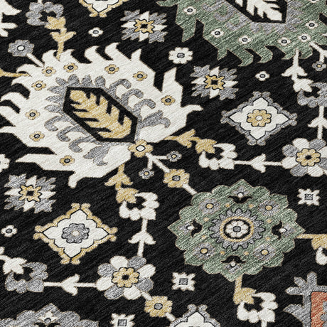 Addison Chantille ACN2200 Bohemian Machine Made Transitional Black Rug