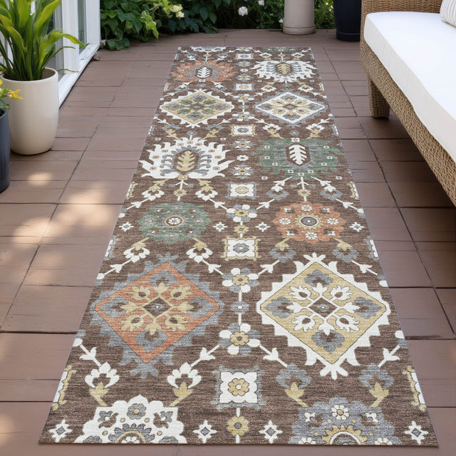 Addison Chantille ACN2200 Bohemian Machine Made Transitional Chocolate Rug