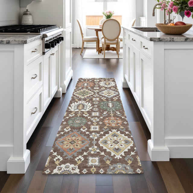 Addison Chantille ACN2200 Bohemian Machine Made Transitional Chocolate Rug