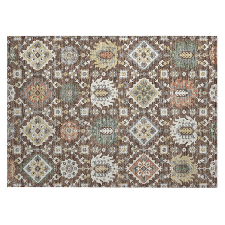 Addison Chantille ACN2200 Bohemian Machine Made Transitional Chocolate Rug