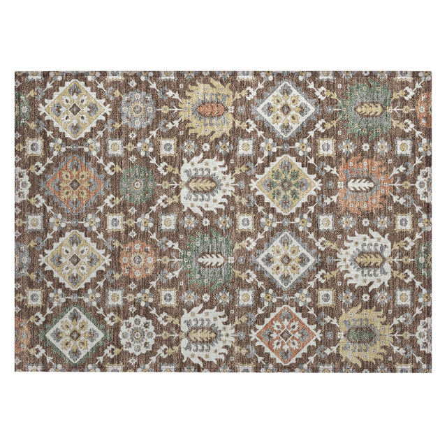 Addison Chantille ACN2200 Bohemian Machine Made Transitional Chocolate Rug